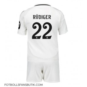 Real Madrid Antonio Rudiger #22 Replika Hemmatröja Barn 2024-25 Kortärmad (+ Korta byxor)